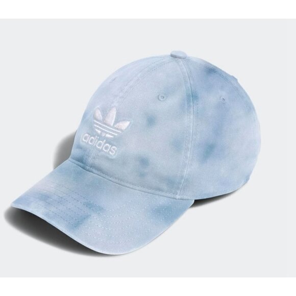 ADIDAS ORIGINALS TIE-DYED STRAP-BACK HAT UNISEX MEDIUM GREY ONE SIZE - Picture 1 of 16